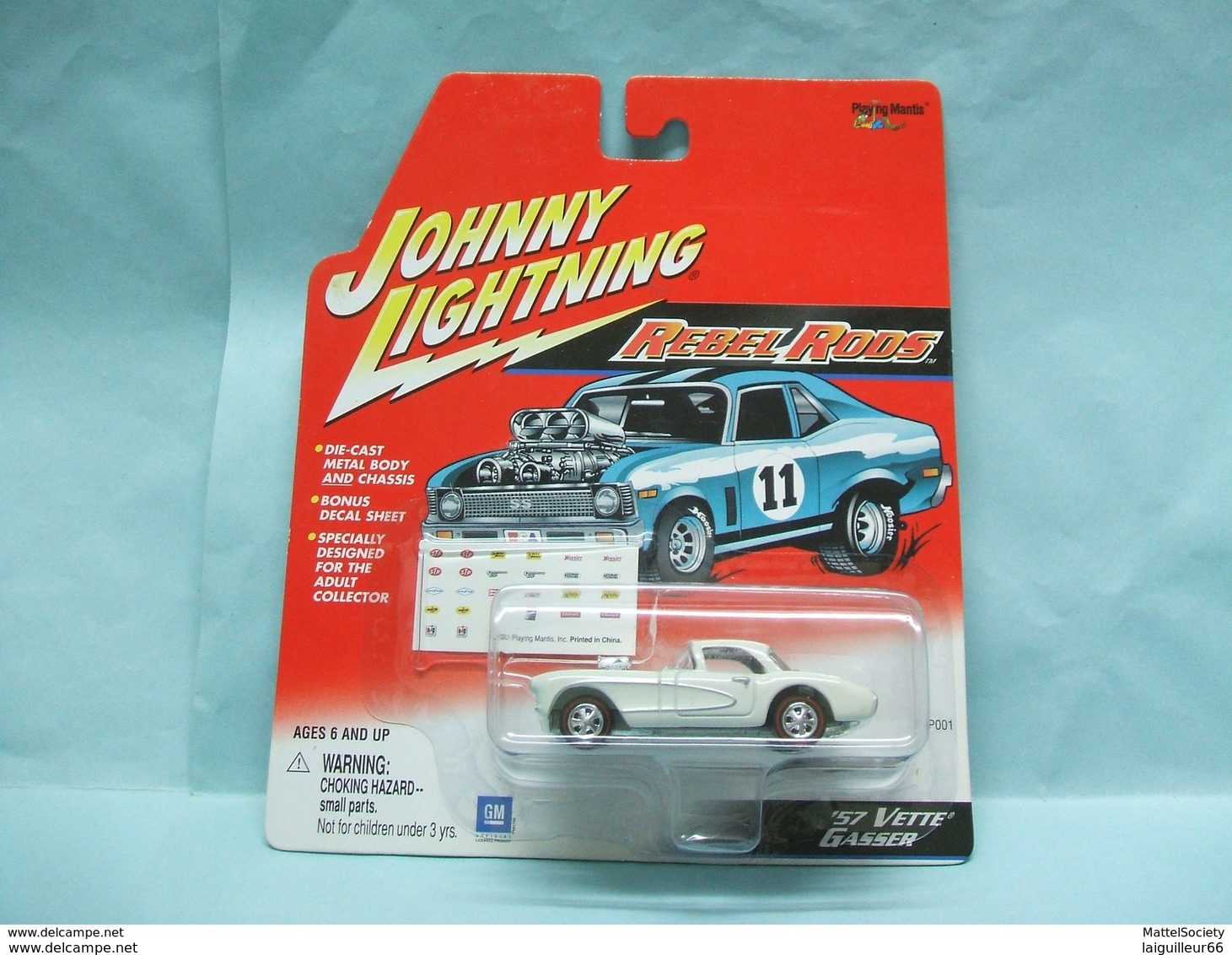 Johnny Lightning - '57 CHEVROLET CORVETTE VETTE GASSER 1957 - 2001 Rebel Rods 1/64 - Autres & Non Classés