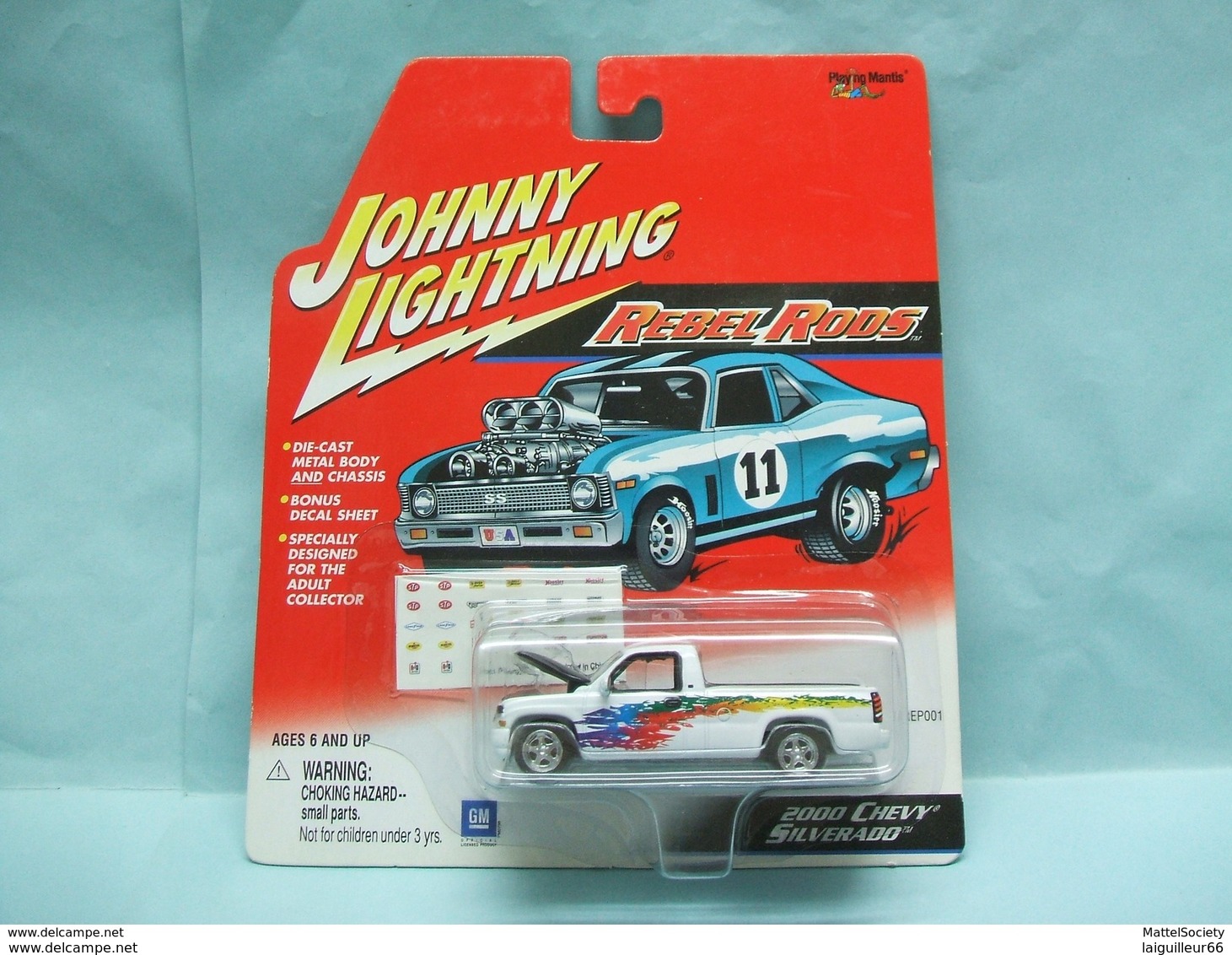 Johnny Lightning - CHEVROLET CHEVY SILVERADO 2000 Pick-up - 2001 Rebel Rods 1/64 - Altri & Non Classificati