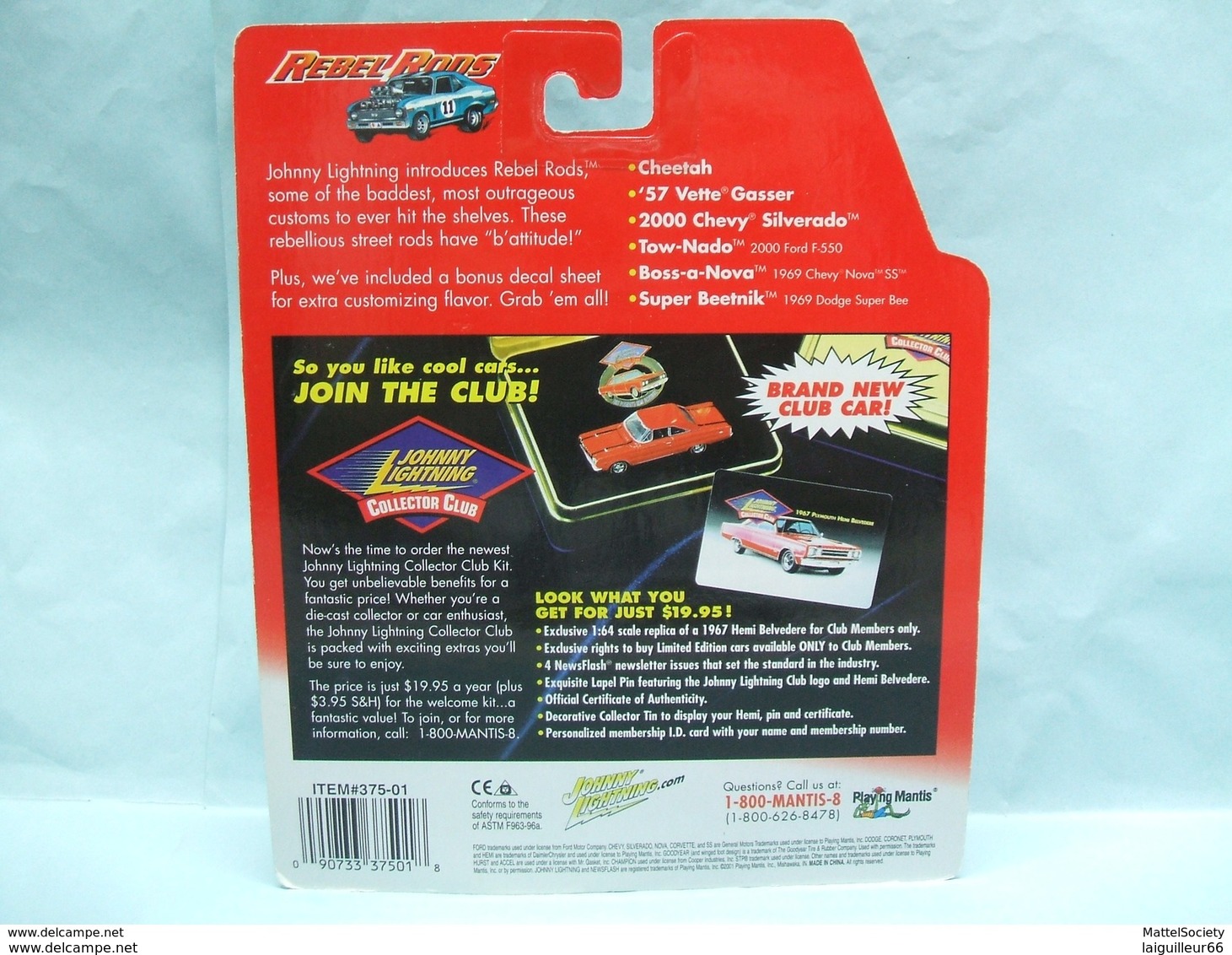 Johnny Lightning - CHEVROLET CHEVY SILVERADO 2000 Pick-up - 2001 Rebel Rods 1/64 - Autres & Non Classés