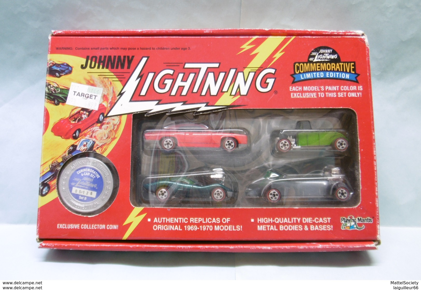 Johnny Lightning - CUSTOM GTO + VICIOUS VETTE + '32 ROADSTER + WASP - 1994 Edition Limitée Set B Commemorative 1/64 - Other & Unclassified