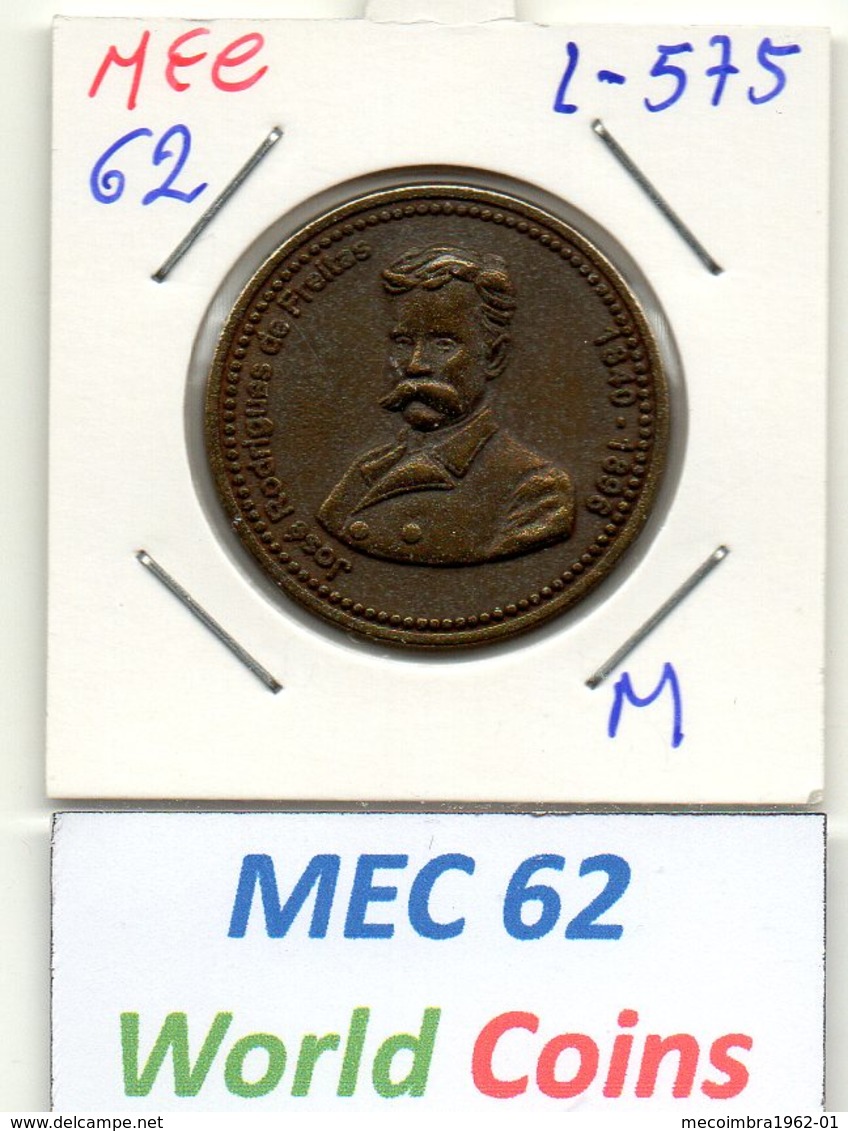 MEC 62 -PORTUGAL MEDALHA JOSE RODRIGUES DE FREITAS1840-1896 - L-575 - Sonstige & Ohne Zuordnung