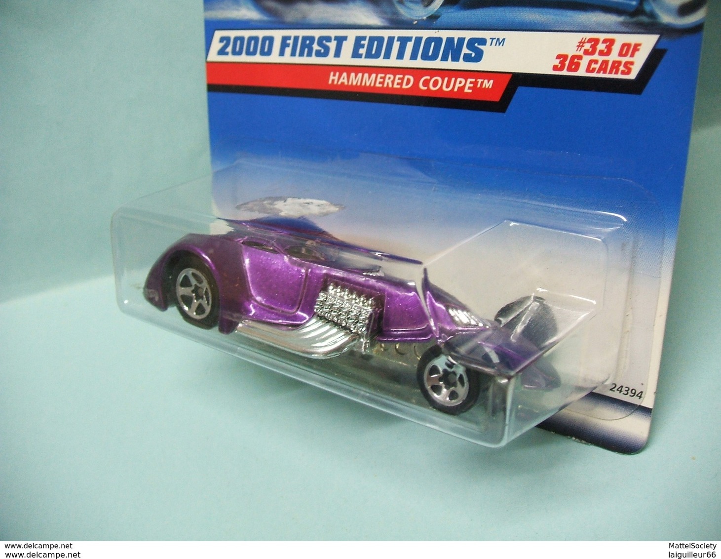 Hot Wheels - HAMMERED COUPE - 2000 First Editions - Collector 93 HOTWHEELS US Long Card 1/64 - HotWheels