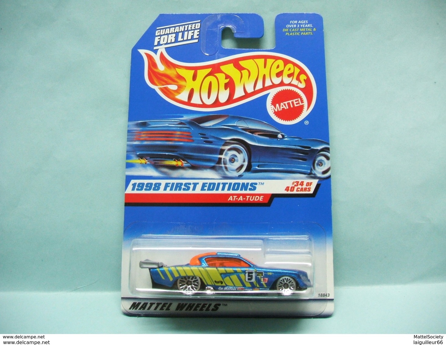 Hot Wheels - AT-A-TUDE Studebaker - 1998 First Editions - Collector 667 HOTWHEELS US Long Card 1/64 - HotWheels