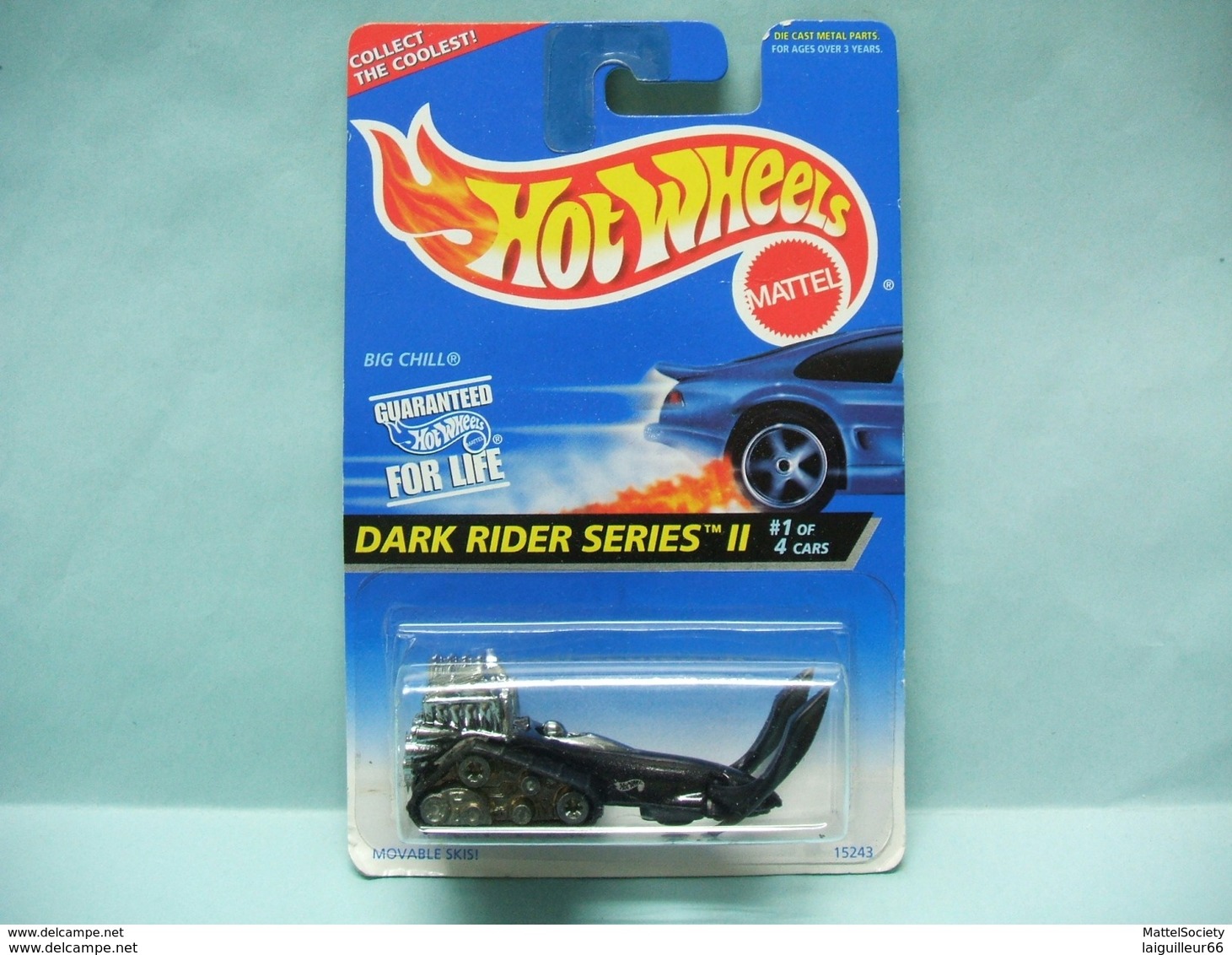 Hot Wheels - BIG CHILL - 1996 Dark Rider II - Collector 400 HOTWHEELS US Long Card 1/64 - HotWheels