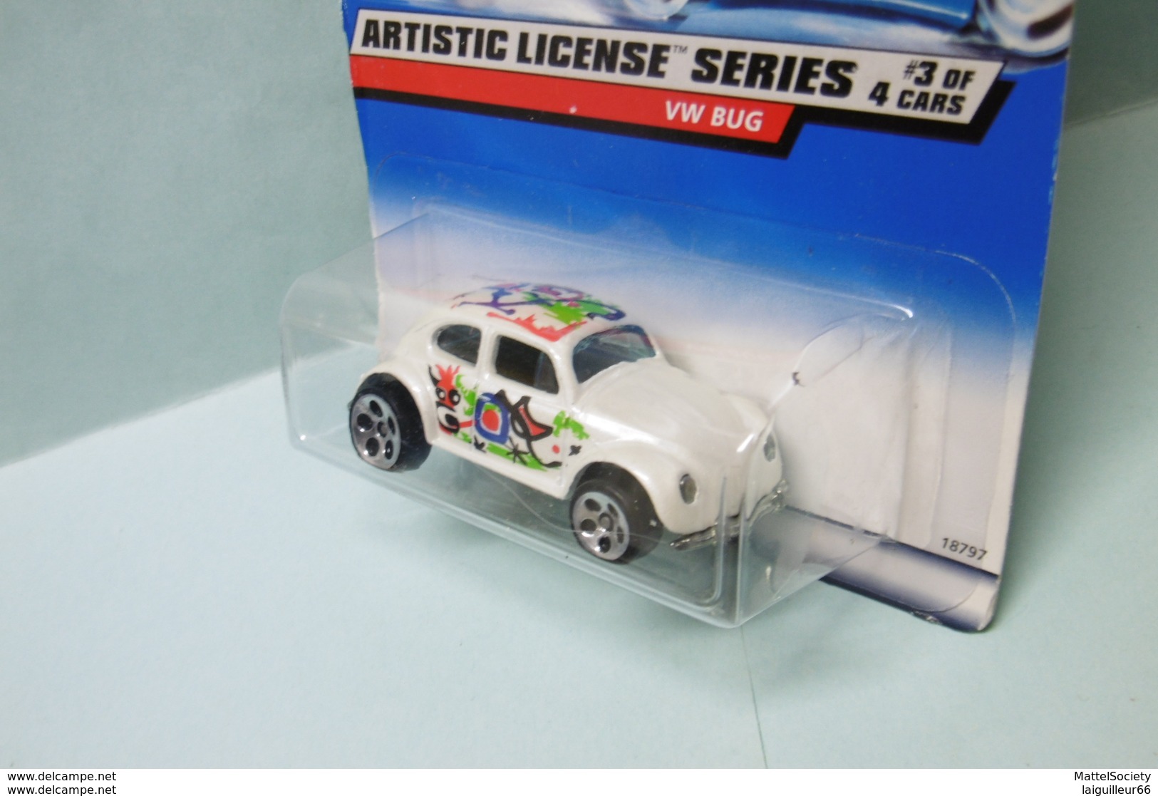 Hot Wheels - VW BUG VOLKSWAGEN COX BETTLE - 1998 Artistic License - Collector 731 HOTWHEELS US Long Card 1/64 - HotWheels