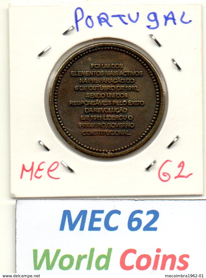 MEC 62 - PORTUGAL MEDALHA JOAOPINHEIRO CHAGAS 1863-1925  - L-576 - Sonstige & Ohne Zuordnung