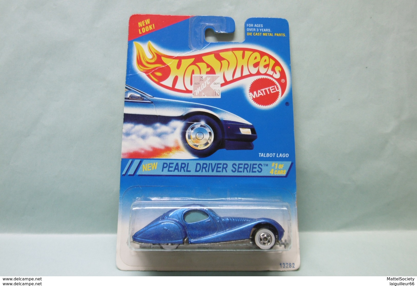 Hot Wheels - TALBOT LAGO Roues WW - 1995 Pearl Driver - Collector 295 HOTWHEELS US Long Card 1/64 - HotWheels