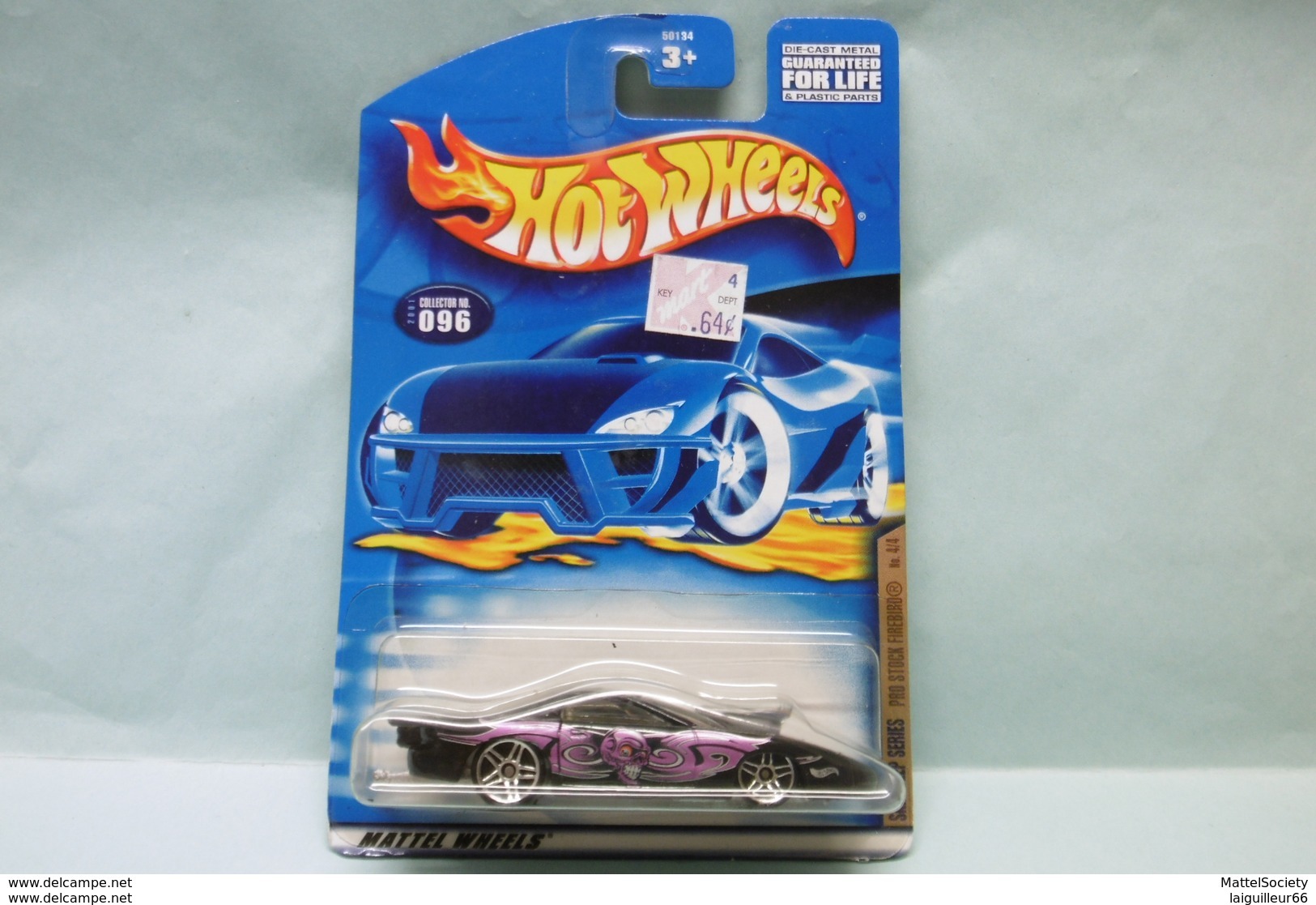 Hot Wheels - PRO STOCK FIREBIRD PONTIAC - 2001 Skin Deep - Collector 96 HOTWHEELS US Long Card 1/64 - HotWheels