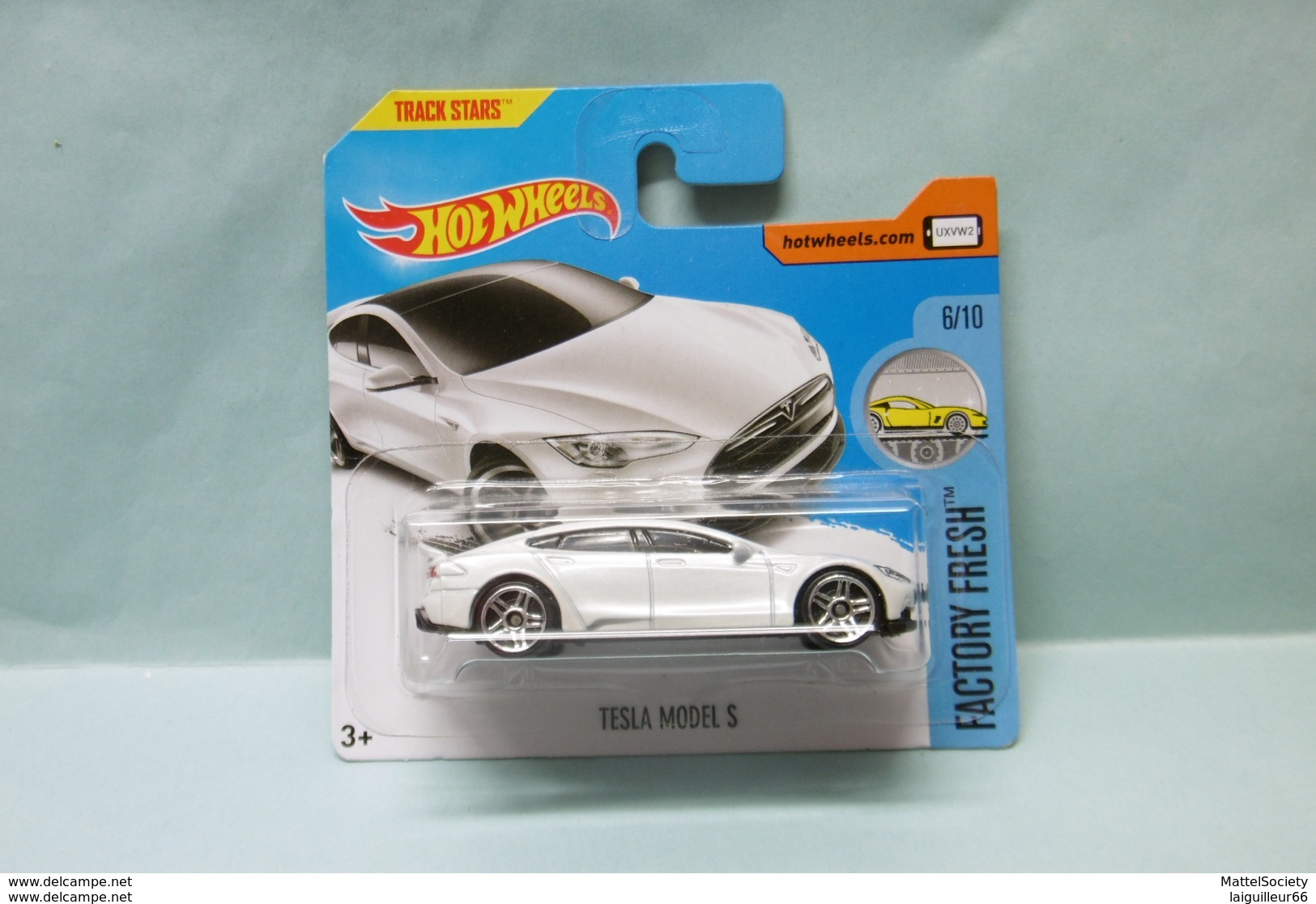 Hot Wheels - TESLA MODEL S - 2017 Factory Fresh HOTWHEELS EU Short Card 1/64 - HotWheels