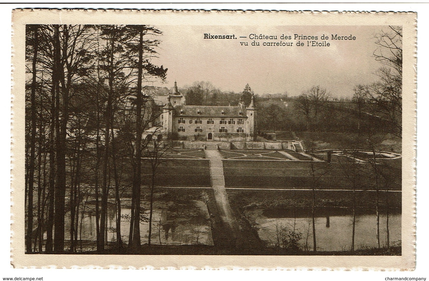 Rixensart - Château Des Princes De Mérode Vu Du Carrefour De L'Etoile - 1953 - Edit. A. Delbrassine -  2 Scans - Rixensart