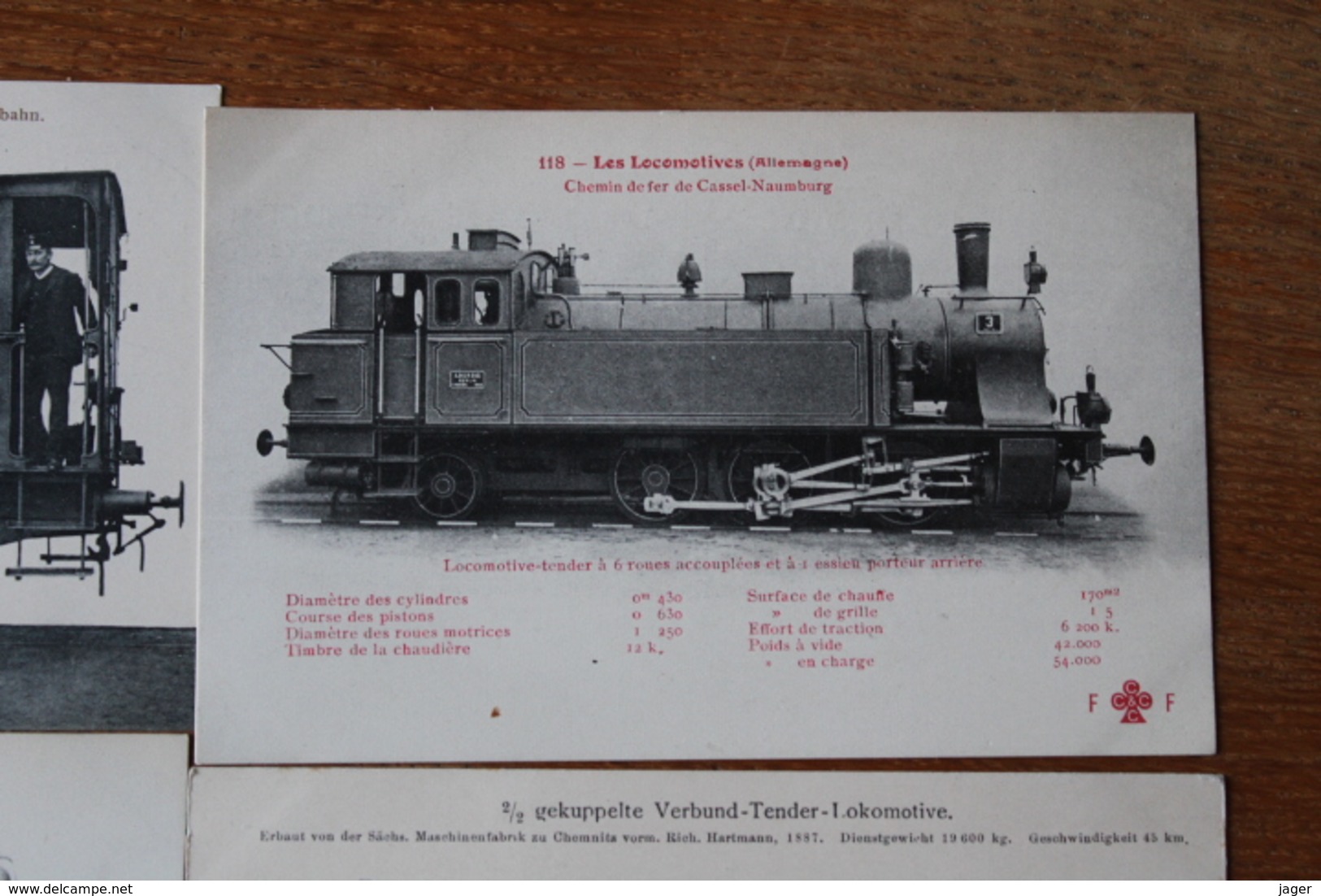 4 Cpa  Locomotives   Allemagne Dont  Cassel Naumburg - Trains