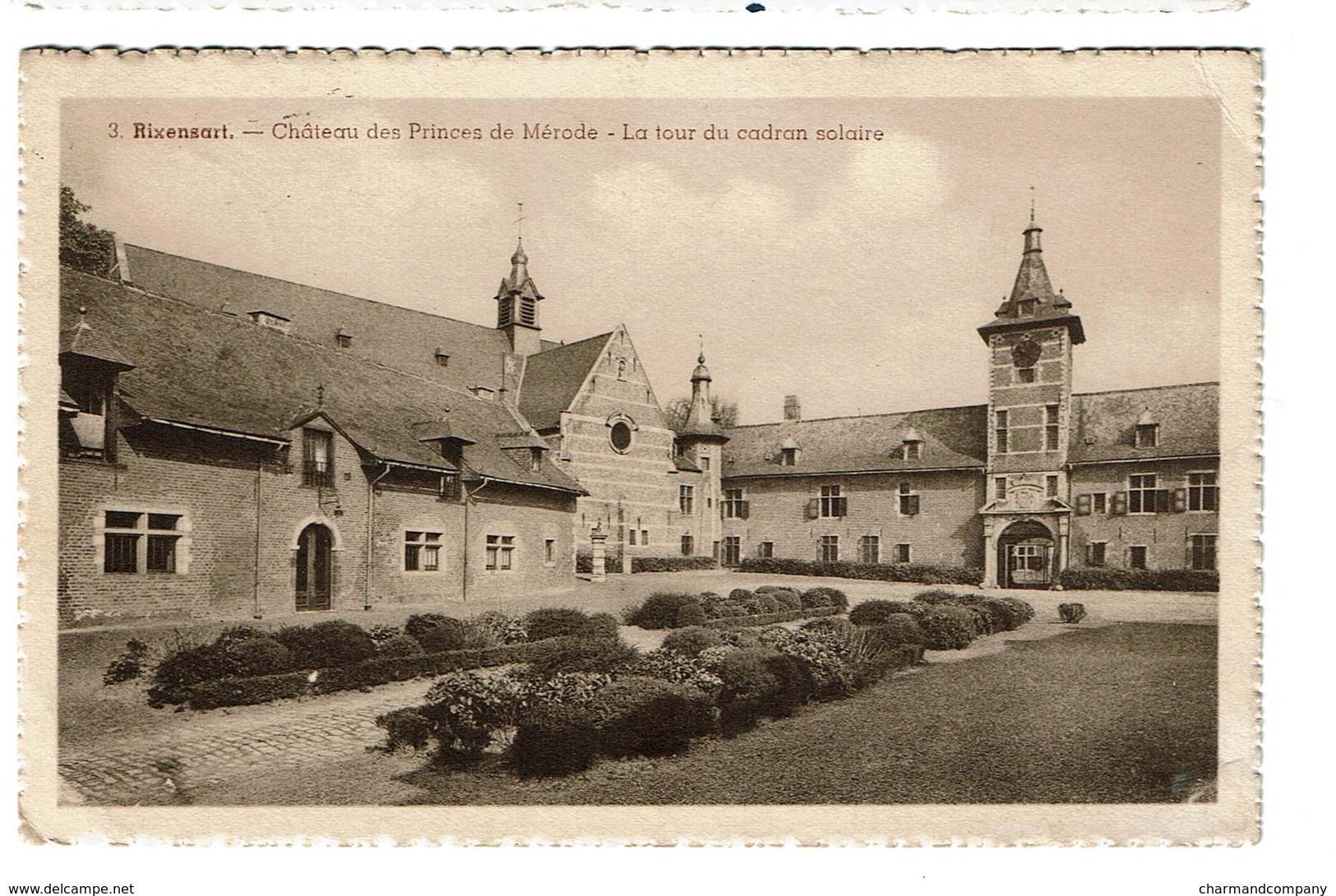 Rixensart - Château Des Princes De Mérode La Tour Du Cadran Solaire - 1952 - Edit. A. Delbrassine -  2 Scans - Rixensart