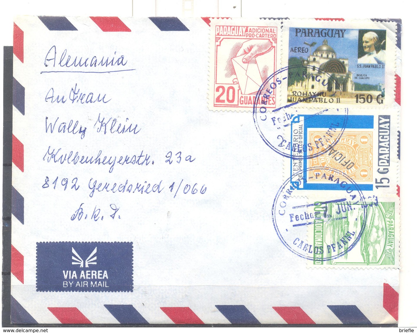 Brief Von Paraguay Nach Geredsried - Paraguay