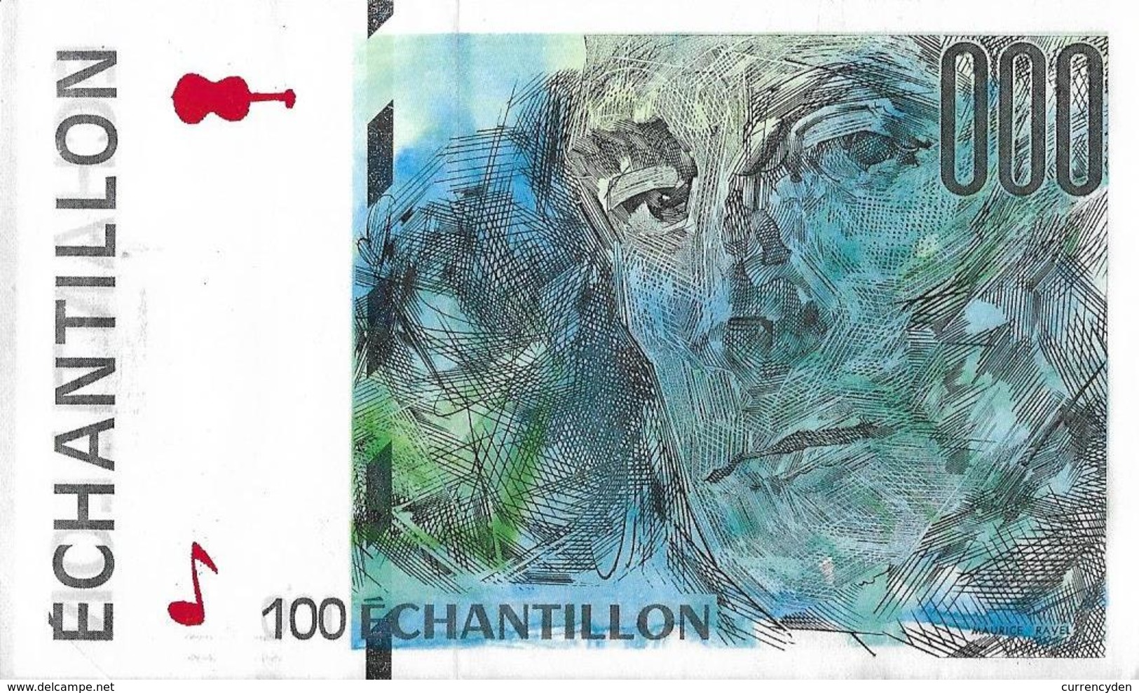 Test Note - FCO-332, 100 Echantillion, Oberthur - 3rd Largest Banknote Printer - Ficción & Especímenes