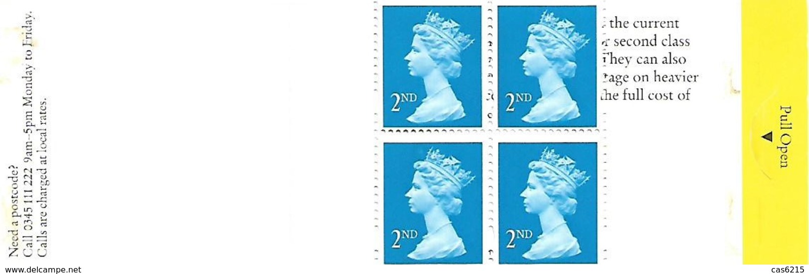 Grande-Bretagne Great Britain 2000 Elizabeth II 4 X 2 Nd  (bleu) Harrison, 1 Carnet Booklet Mnh - Carnets