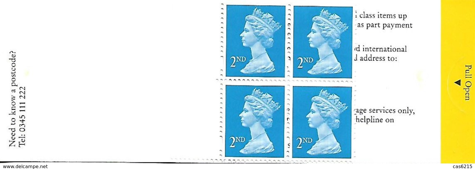 Grande-Bretagne Great Britain 2000 Elizabeth II 4 X 2 Nd  (bleu) Walsall, 1 Carnet Booklet Mnh - Carnets
