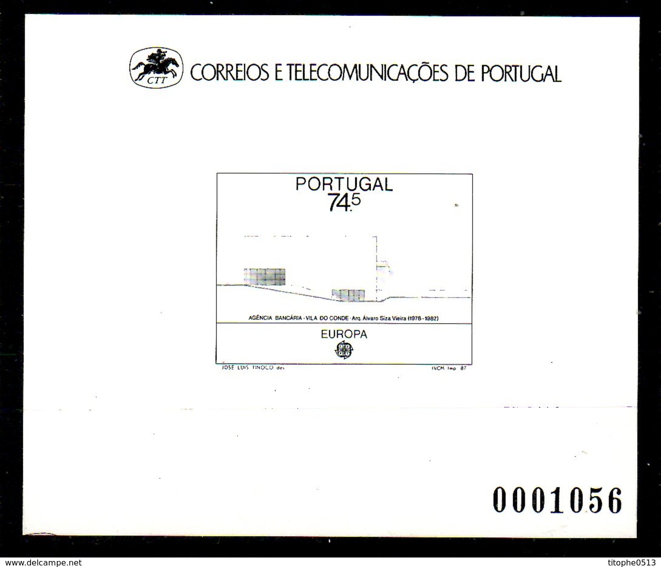 PORTUGAL. N°1699 De 1987 Sur épreuve En Noir Et Blanc. Architecture Moderne. - 1987