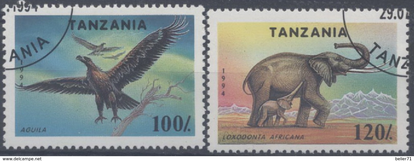 Tanzanie : N° 1656 Et 1657 Oblitéré Année 1994 - Tanzania (1964-...)