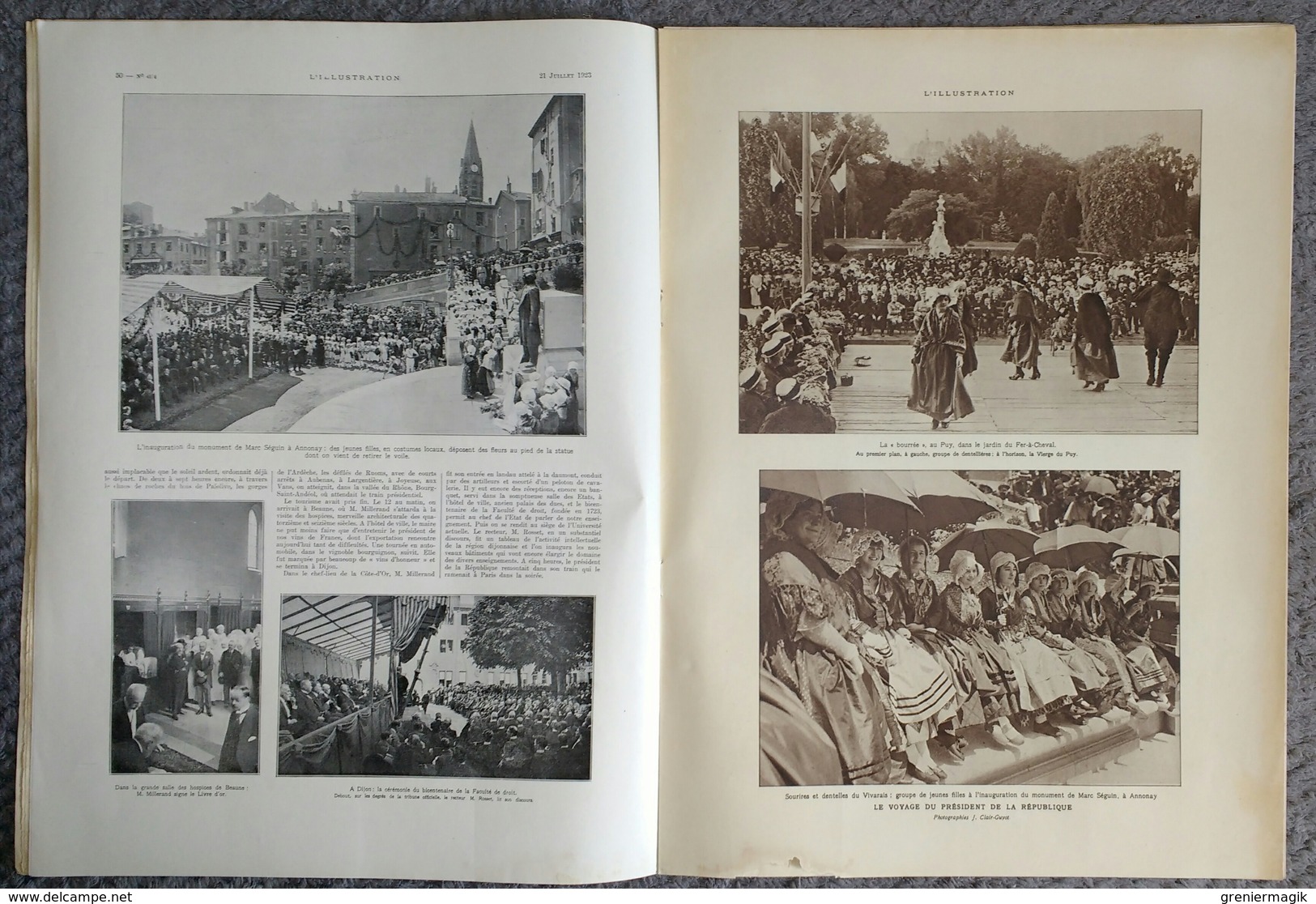 L'Illustration 4194 21 juillet 1923 Banditisme en Chine/Bey de Tunis/Maroc/Suède/Sauvetage maritime/Allos/Julien Tinayre