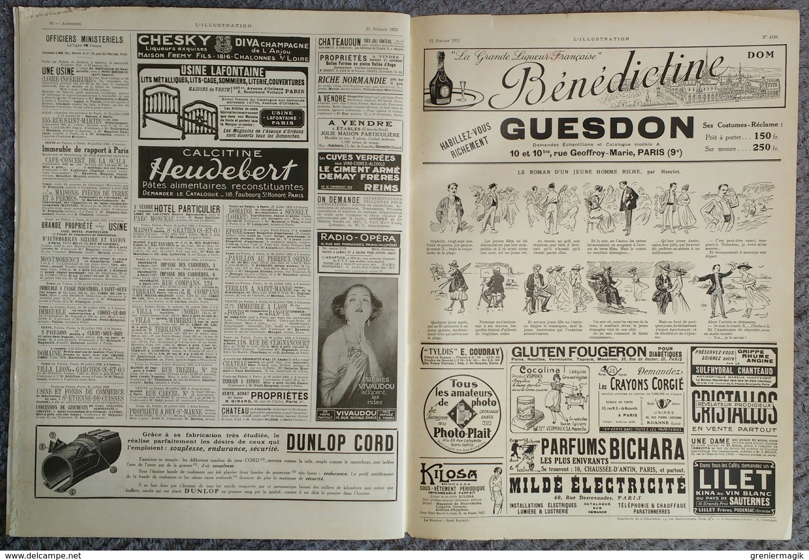 L'Illustration 4194 21 juillet 1923 Banditisme en Chine/Bey de Tunis/Maroc/Suède/Sauvetage maritime/Allos/Julien Tinayre