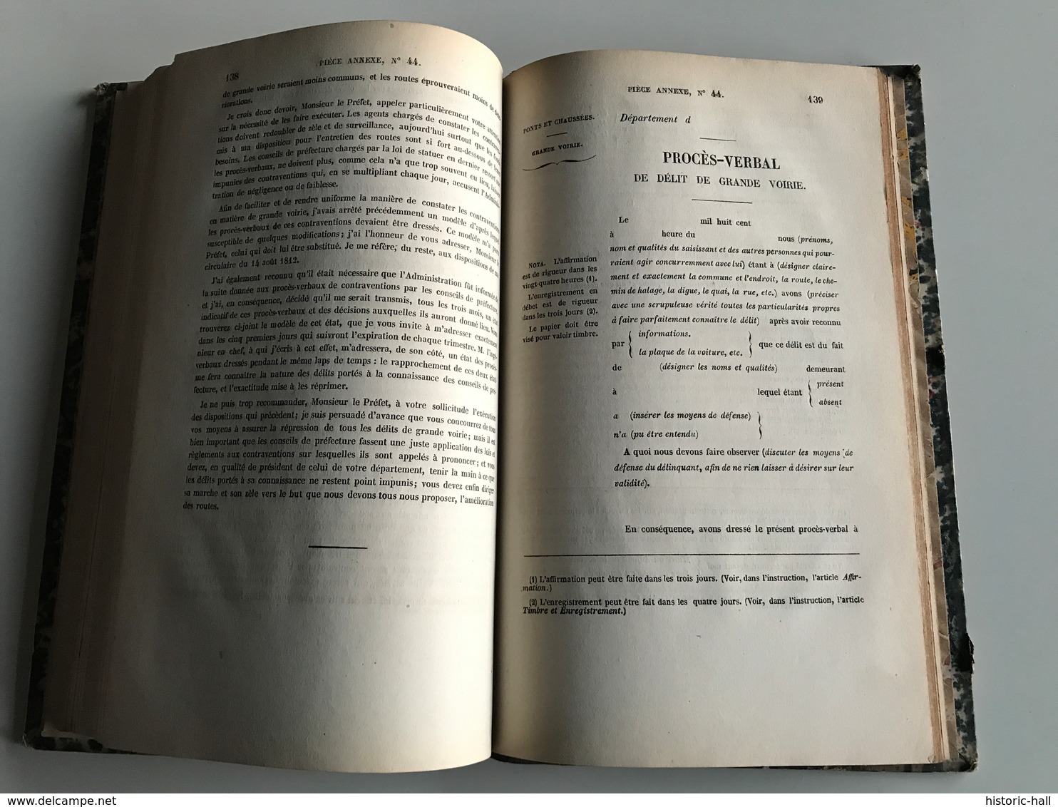 Dictionnaire Des CONTRAVENTIONS Aux Reglements Sur La POLICE De La Grande Voiries Et Loi Police De Roulage - 1861 - Police & Gendarmerie