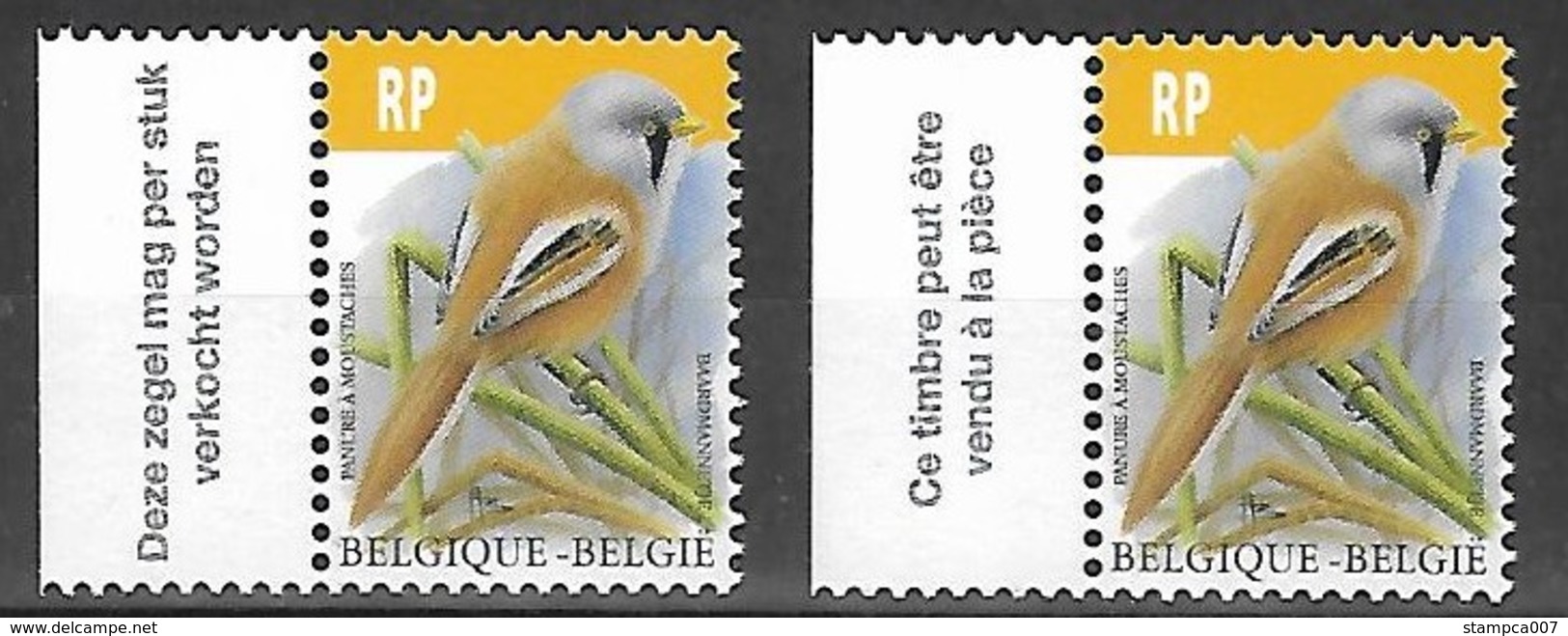 2019 Fauna Buzin RP Baardmannetje Panure à Moustaches Beide Vignetten  MNH  !! - Unused Stamps