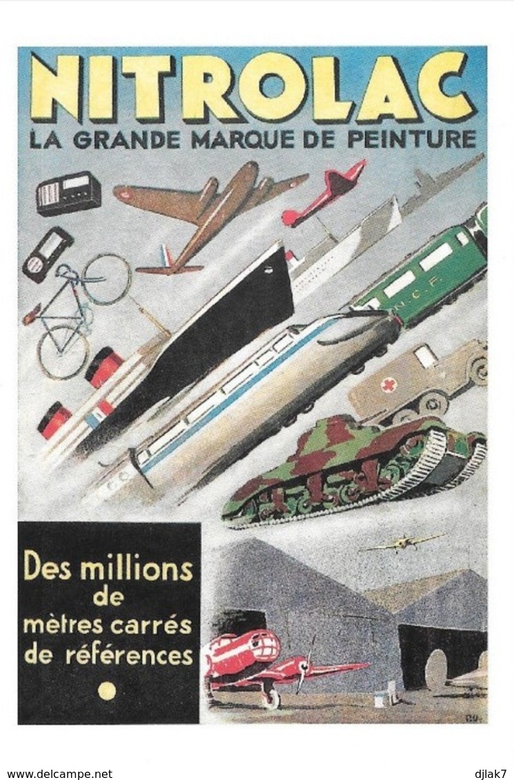 Publicité Peintures Nitrolac De 1942 (2 Scans) - Reclame