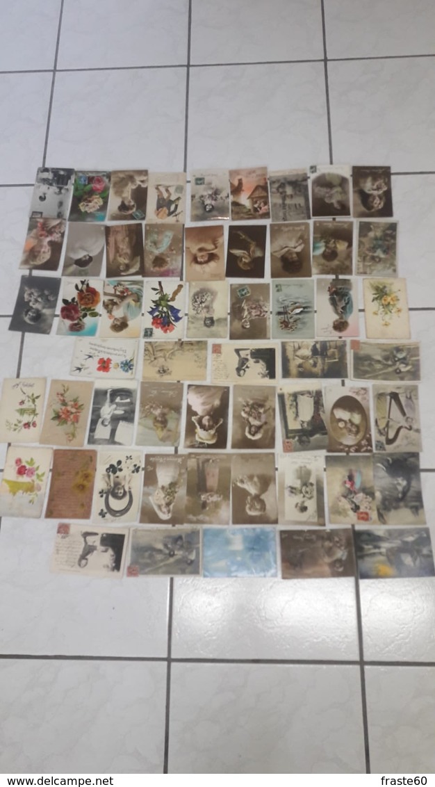 Lot De 55 CP  Sur Le Thème De La Femme, Jeunes Filles, Fêtes, Fleurs, Couples, Etc. - 5 - 99 Postcards