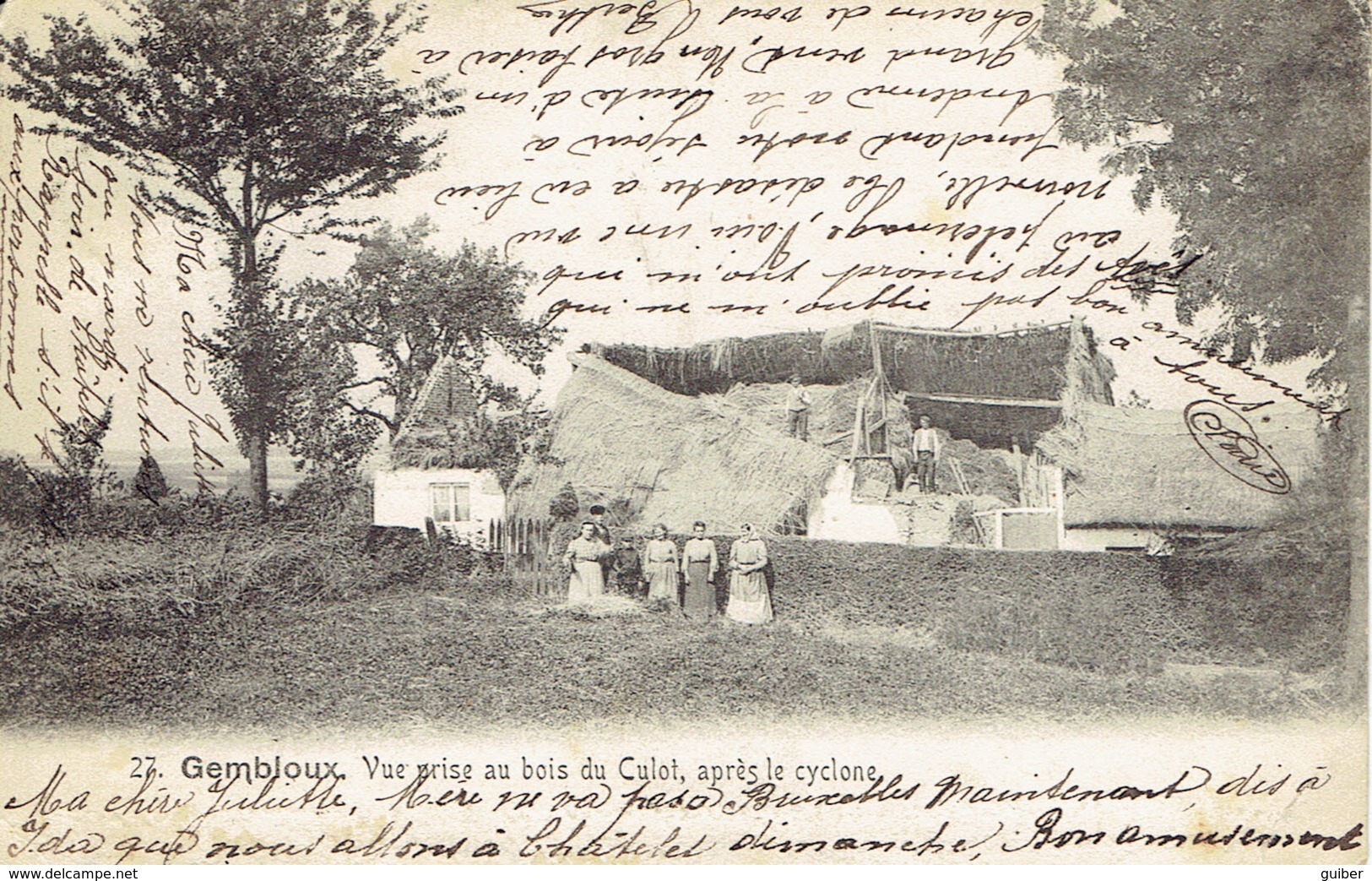 Gembloux Vue Prise Au Bois Du Culot Apres Le Cyclone N° 27   1903 - Gembloux