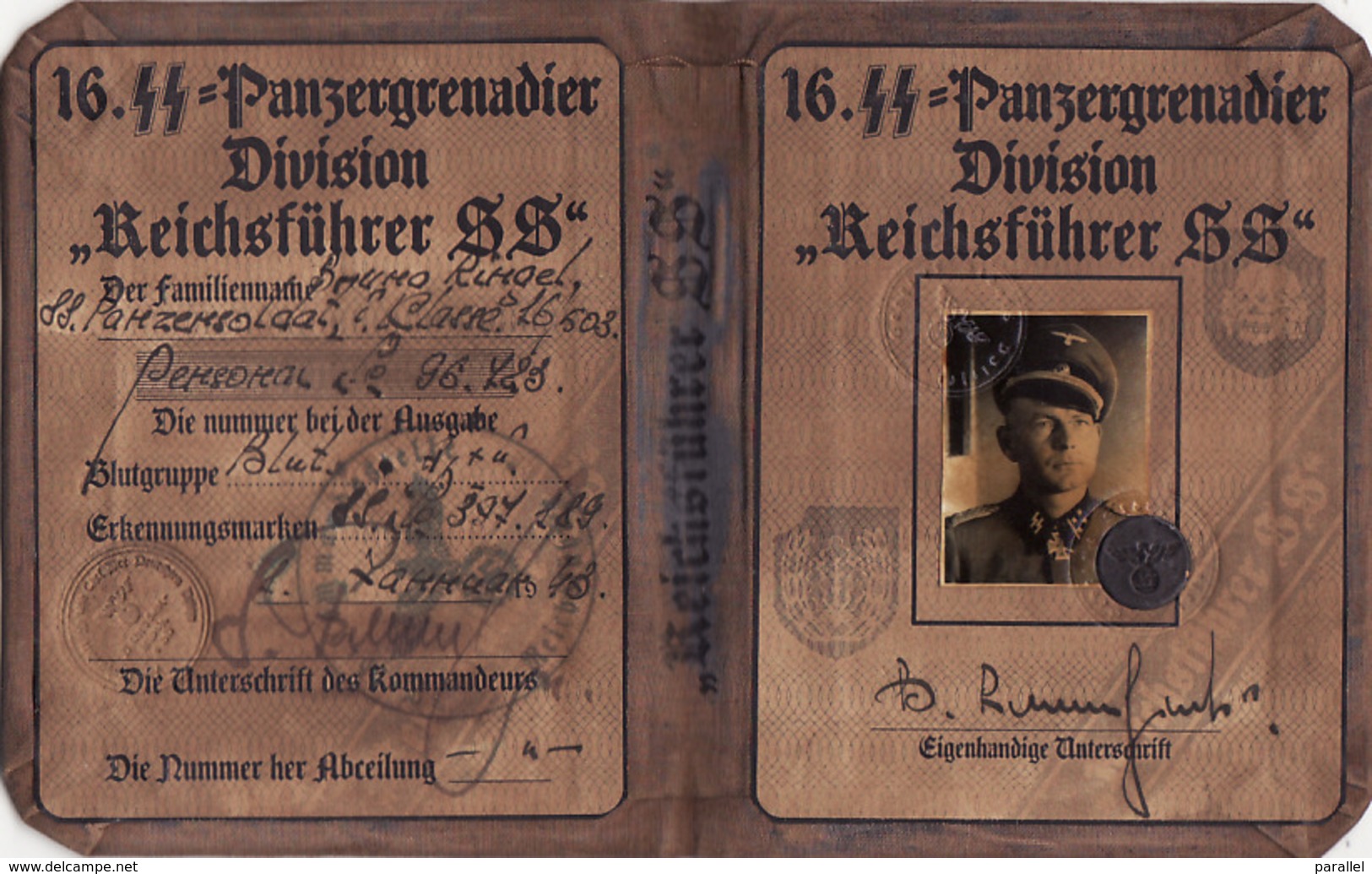 DOCUMENT III Reich. Nazi WW2 Germany.not Original - Documenten