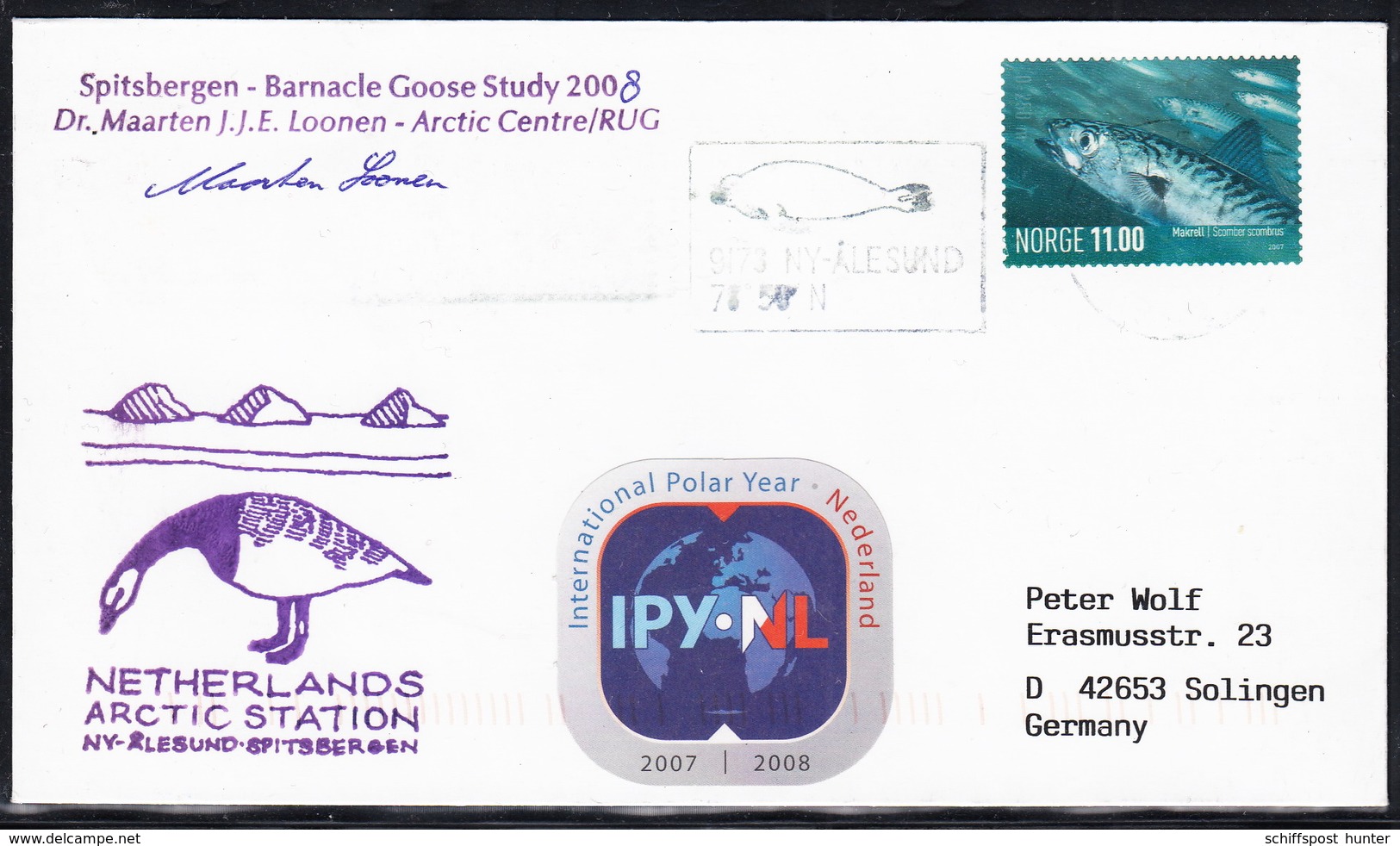 ARCTIC, NL,Exp. "Spitsbergen",2008, 2 ,Cachets- + IPY-Vignette + 2 X Sign !! RARE !!  31.3-47 - Autres & Non Classés