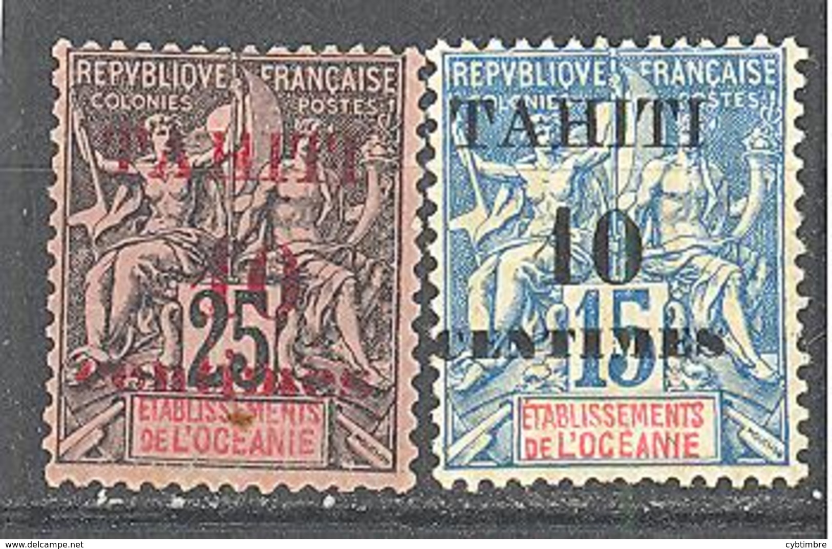 Tahiti: Yvert N° 31 Et 33* - Unused Stamps