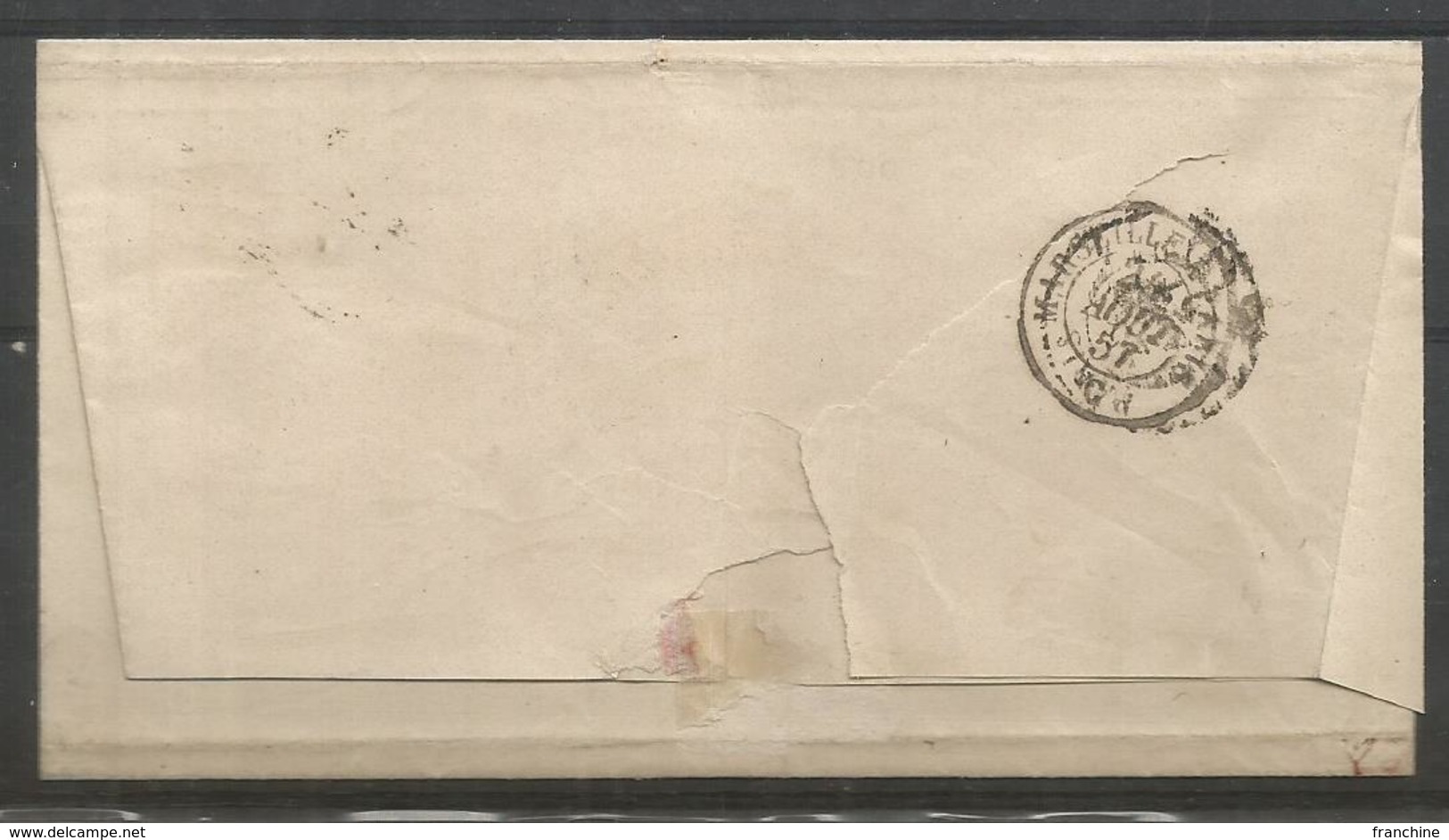 1853 –  N° 16 - Orange - Seul Sur Lettre - ALGER - Timbre Superbe - 1853-1860 Napoléon III