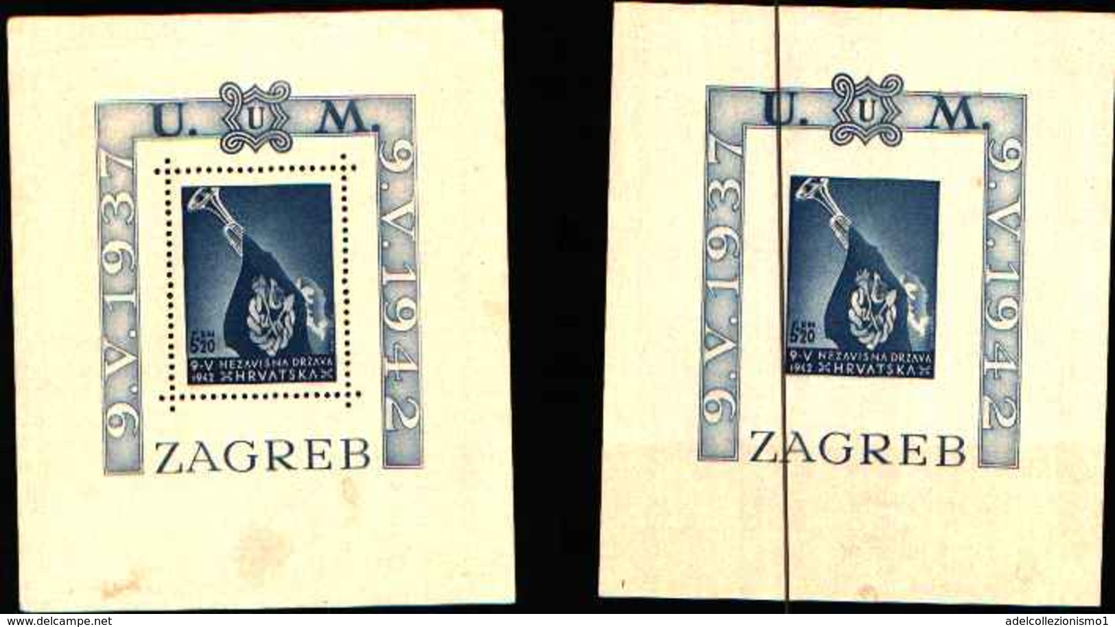 91793) CROATIA - CROAZIA - BF - 1943 - Pro Gioventù Ustascia (1) - Dent. E Non Dent. - Croazia