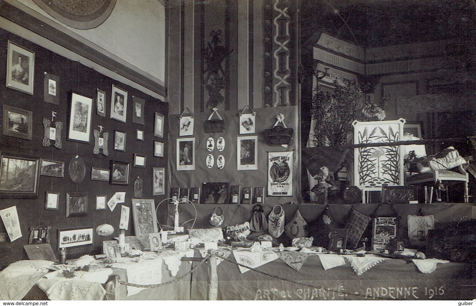 Andenne Art Et Charité En 1916 Carte Photo V. Gaillard - Andenne