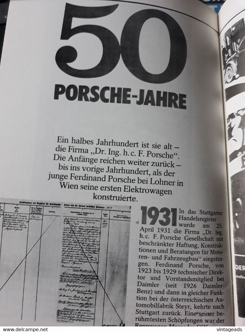 AD303 Porsche Modell Club Clubzeitschrift, Sonderausgabe Nr. 9, 50 Jahre Porsche, Neuwertiger Zustand, Deutsch - Cars & Transportation