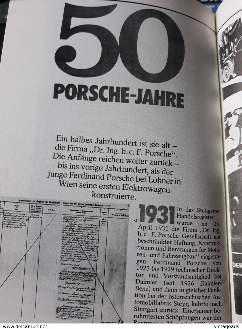 AD303 Porsche Modell Club Clubzeitschrift, Sonderausgabe Nr. 9, 50 Jahre Porsche, Neuwertiger Zustand, Deutsch - Auto En Transport