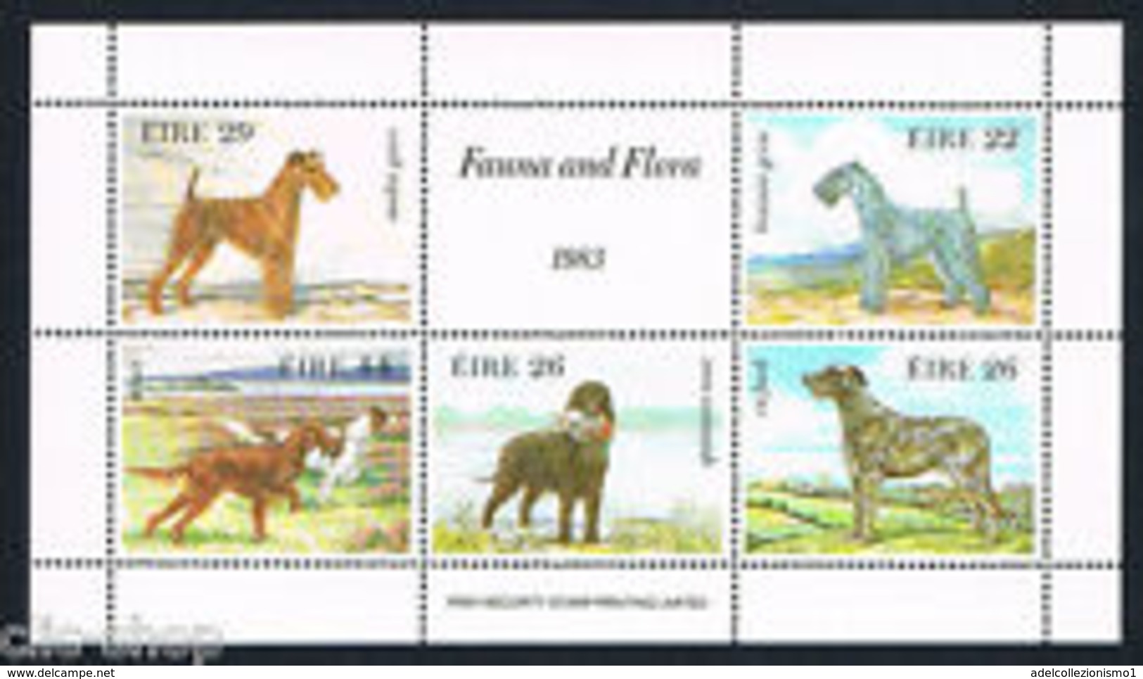 91813) IRLANDA EIRE 1 FOGLIETTO CANI 1983-IN BF-MNH** - Blokken & Velletjes