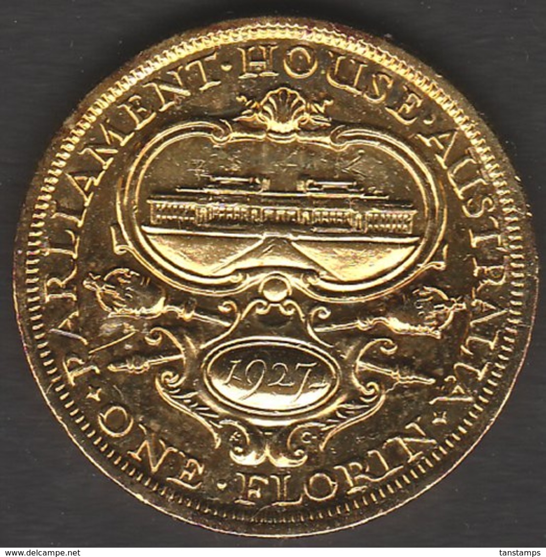 Australia 1927 Gold Plated Canberra Florin - Florin