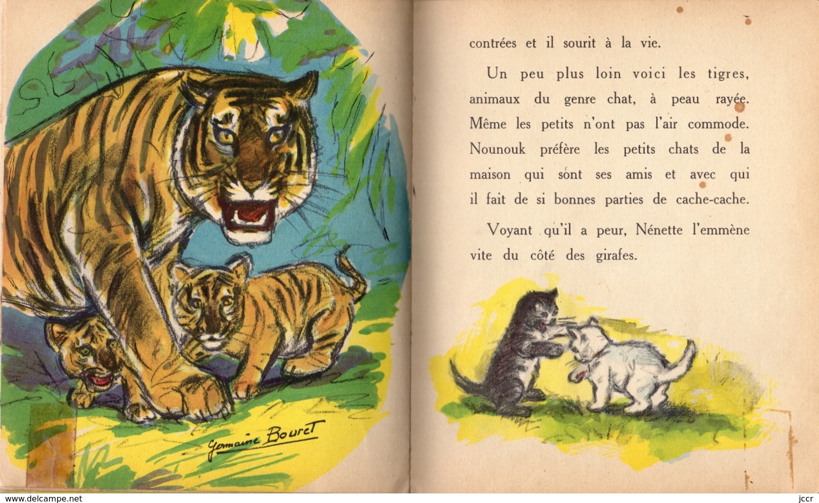 Visite au Zoo par Germaine Bouret - Collection "Pavillon" n°10 - 1954