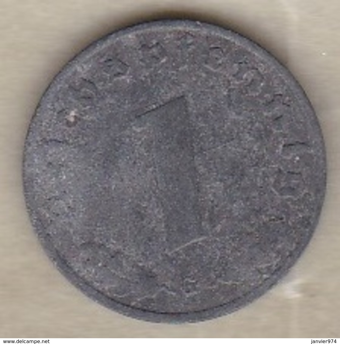 1 Reichspfennig 1943 G (KARLSRUHE) En Zinc - 1 Reichspfennig