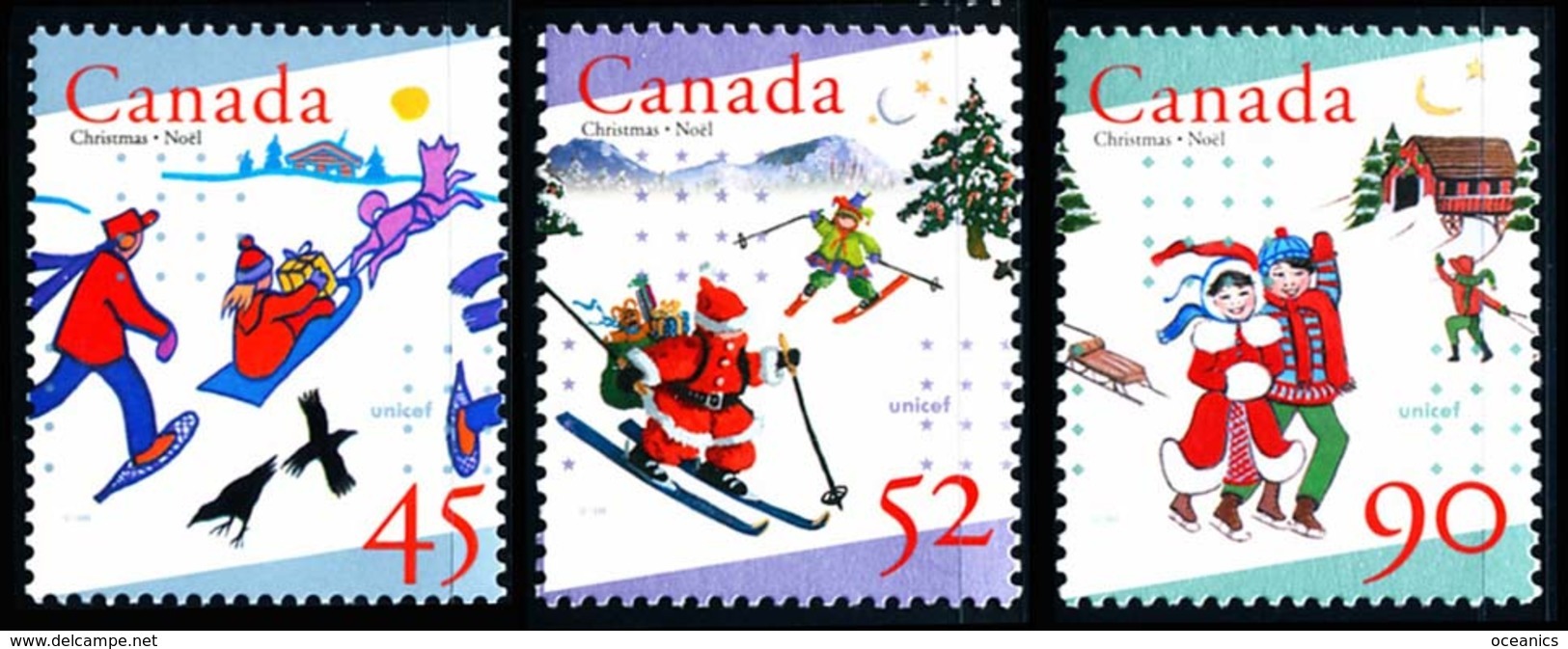 Canada (Scott No.1627-29  - Noël / 1996 / Christmas) [**] - Oblitérés