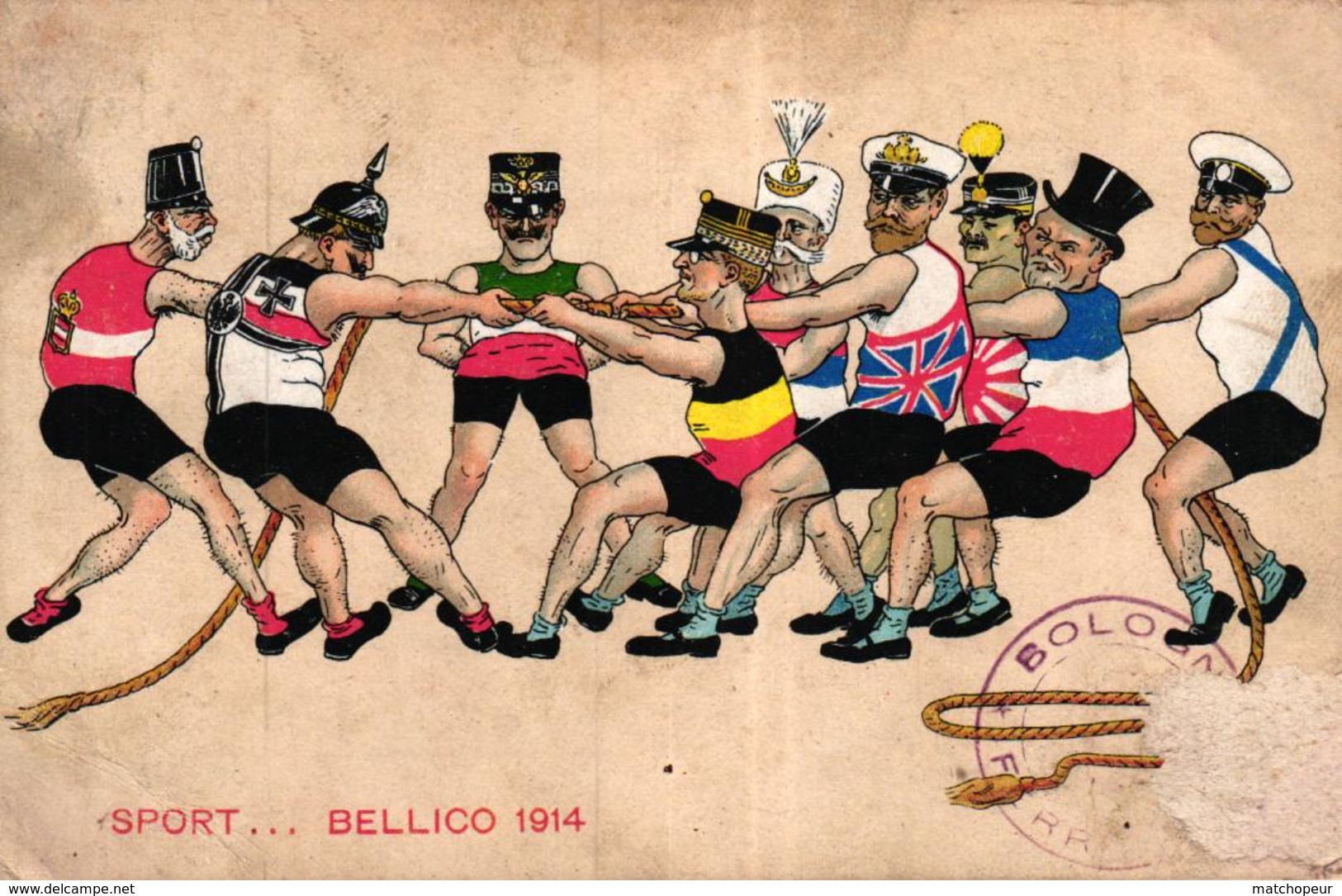 CPA MILITARIA HUMORISTIQUE - SPORT BELLICO 1914 - Humor