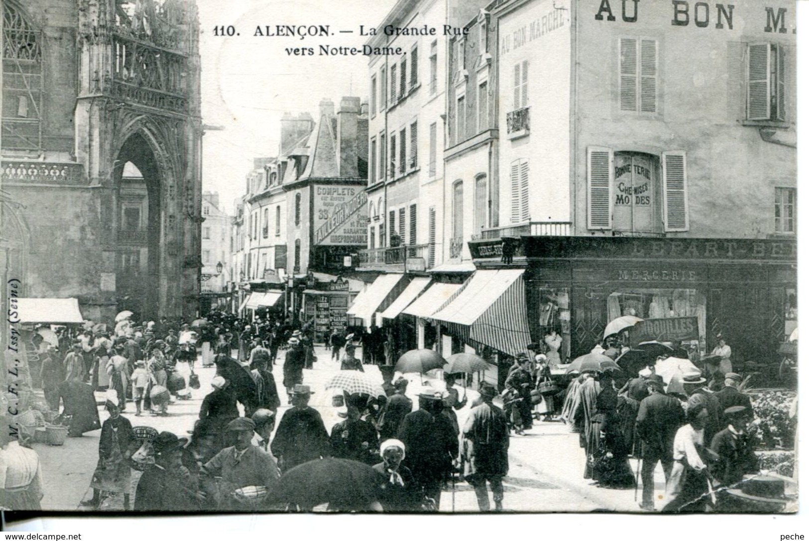 N°2958 A -cpa Alençon -la Grande Rue Vers Notre Dame- - Alencon