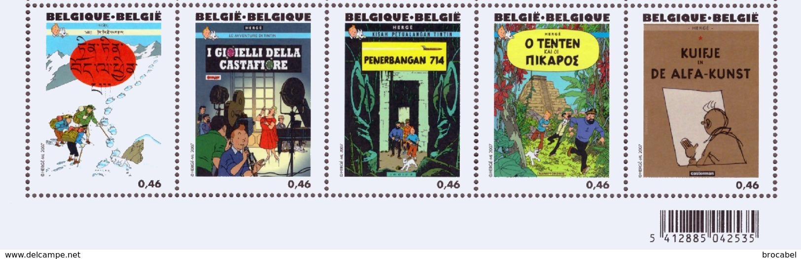 Belgium BL 143**  HERGE 1907-2007 Tintin  2 - 1961-2001