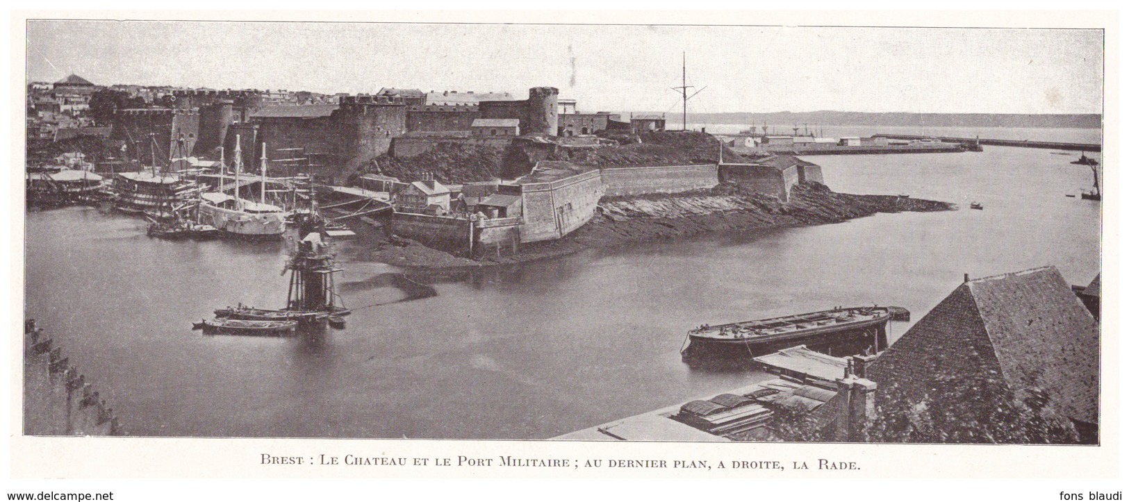 1924 - Iconographie - Brest (Finistère) - Le Château Etle Port Militaire - - Non Classés