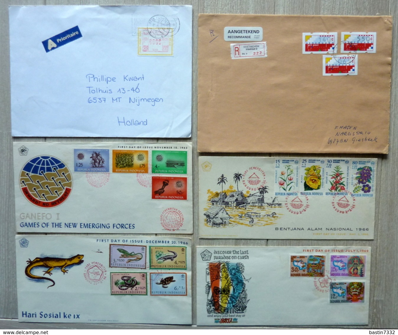 Box with FDC,letters,covers,Maximum cards,brieven and more....