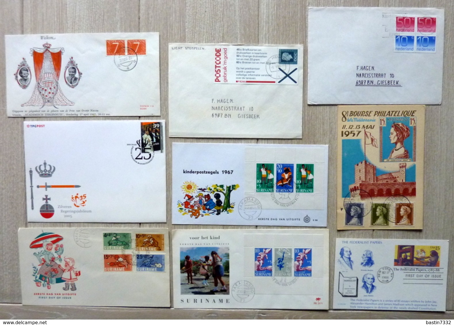 Box with FDC,letters,covers,Maximum cards,brieven and more....