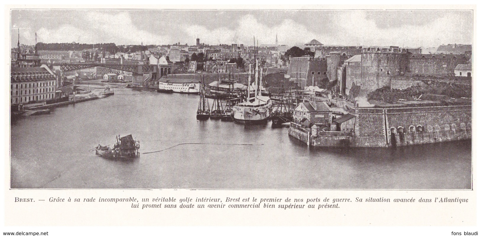 1924 - Iconographie - Brest (Finistère) - L'entrée Du Port - - Non Classés