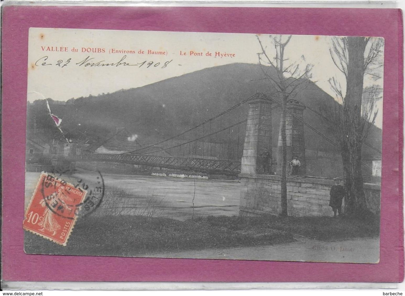 25.-VALLEE DU DOUBS  Environs De  BAUME-Le Pont De Hyèvre  ( Accroc Au Dessus Du Timbre - Baume Les Dames